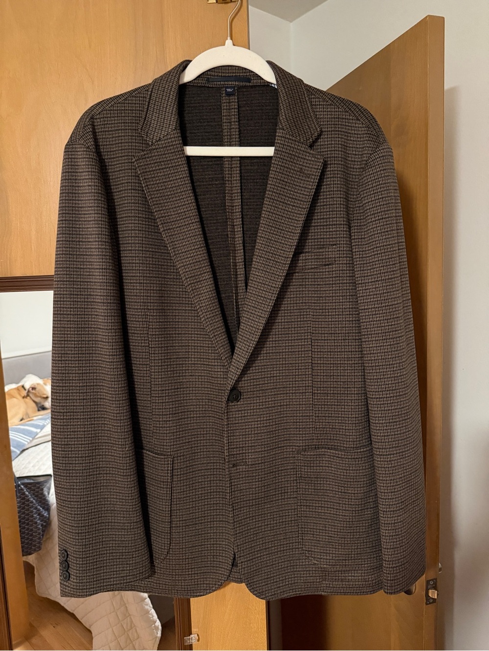 J. Crew Brown Houndstooth Blazer
